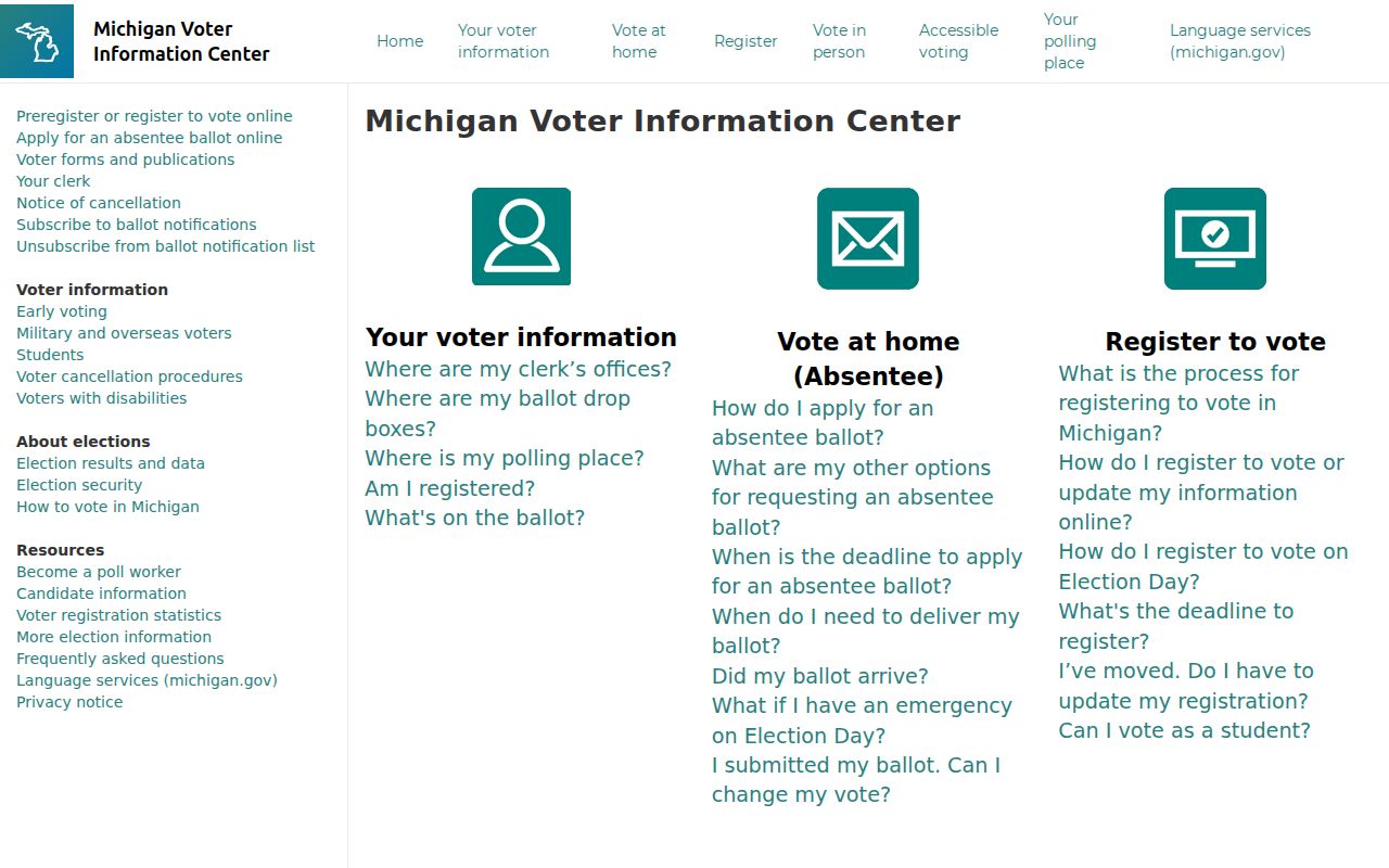 Davison Township residents directory Michigan voter information search form